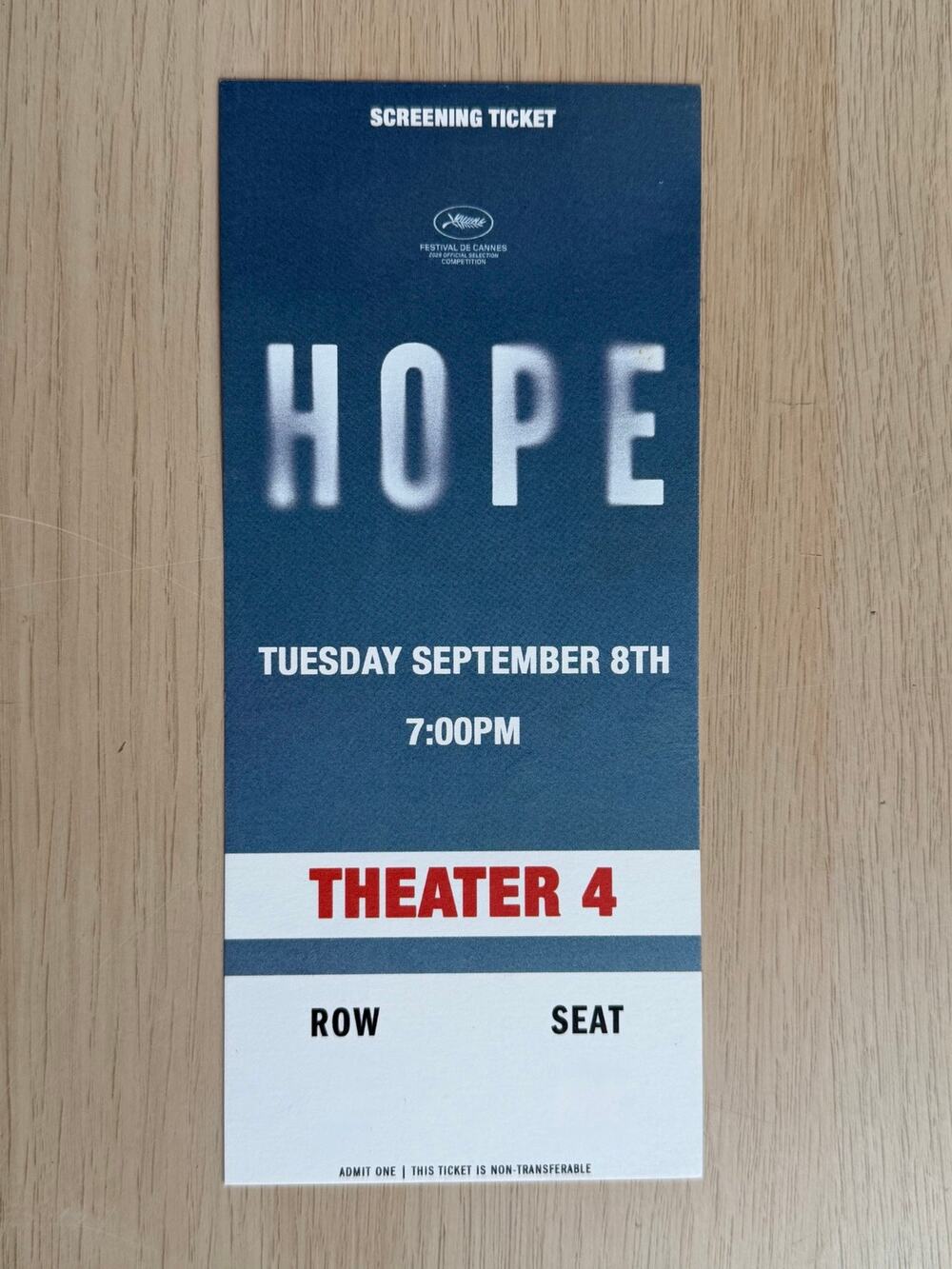 Rare Hope Movie Screening Ticket from New York Premiere (Neon)